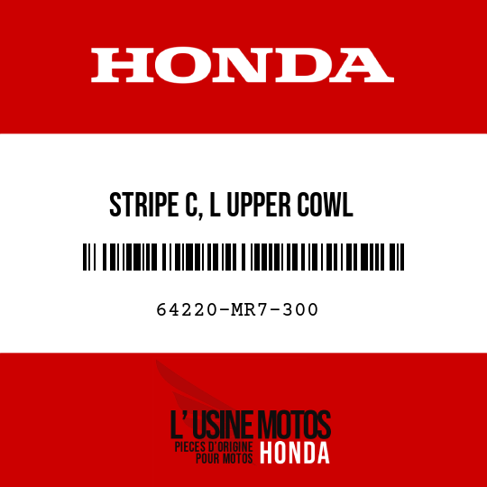 image de 64220-MR7-300 STRIPE C, L UPPER COWL