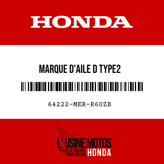 image de 64222-MER-R60ZB MARQUE D'AILE D TYPE2