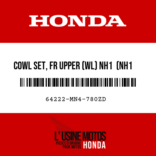 image de 64222-MN4-780ZD COWL SET, FR UPPER (WL) NH1  (NH1 BLACK)