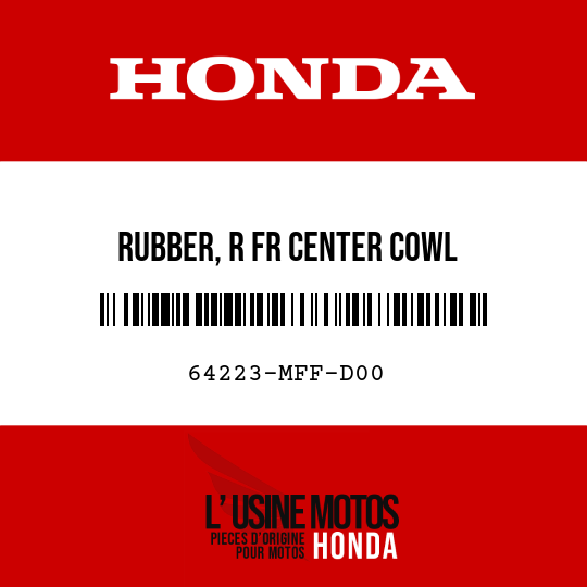 image de 64223-MFF-D00 RUBBER, R FR CENTER COWL