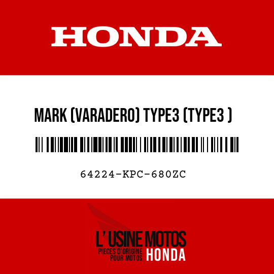 image de 64224-KPC-680ZC MARK (VARADERO) TYPE3 (TYPE3 )