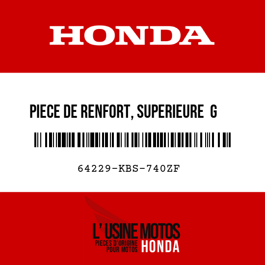 image de 64229-KBS-740ZF PIECE DE RENFORT, SUPERIEURE  G YR183M 