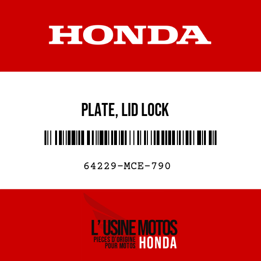image de 64229-MCE-790 PLATE, LID LOCK