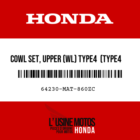 image de 64230-MAT-860ZC COWL SET, UPPER (WL) TYPE4  (TYPE4 )