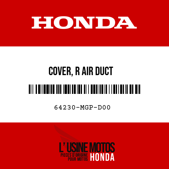 image de 64230-MGP-D00 COVER, R AIR DUCT