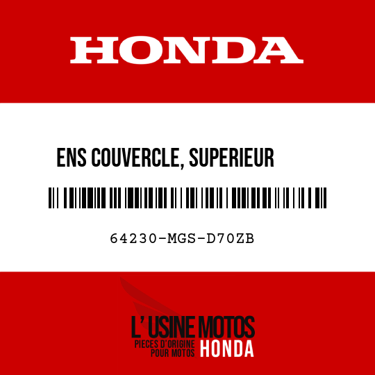 image de 64230-MGS-D70ZB ENS COUVERCLE, SUPERIEUR     INDICATEUR NH389M