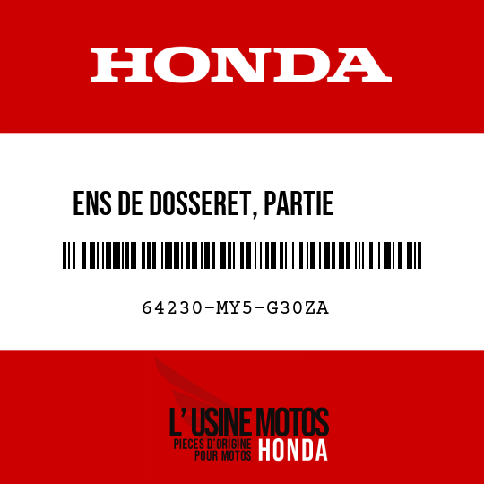 image de 64230-MY5-G30ZA ENS DE DOSSERET, PARTIE      SUPERIEURE AV D TYPE1