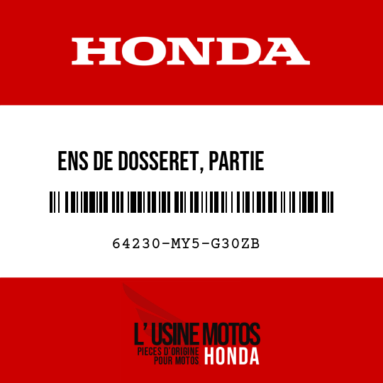 image de 64230-MY5-G30ZB ENS DE DOSSERET, PARTIE      SUPERIEURE AV D TYPE2 