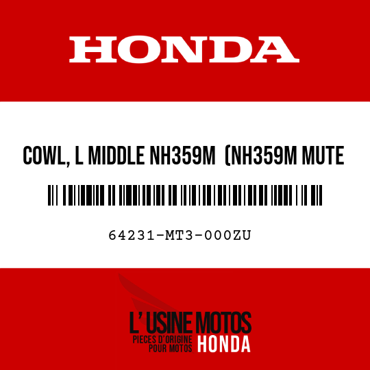 image de 64231-MT3-000ZU COWL, L MIDDLE NH359M  (NH359M MUTE BLACK METALLIC)