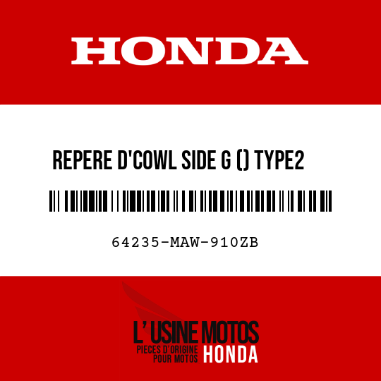image de 64235-MAW-910ZB REPERE D'COWL SIDE G () TYPE2