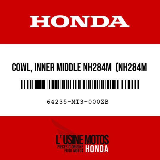 image de 64235-MT3-000ZB COWL, INNER MIDDLE NH284M  (NH284M EURO GRAY METALLIC)