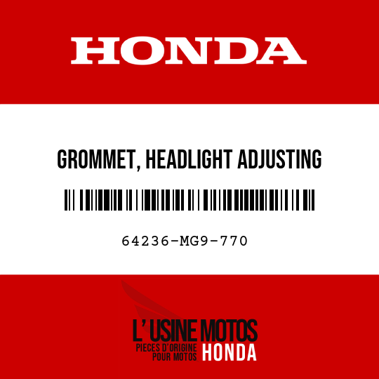 image de 64236-MG9-770 GROMMET, HEADLIGHT ADJUSTING