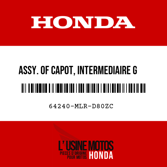 image de 64240-MLR-D80ZC ASSY. OF CAPOT, INTERMEDIAIRE G (WOL) NHB01