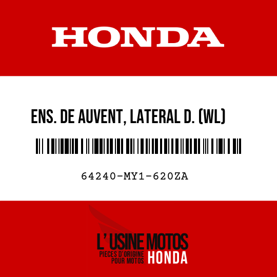 image de 64240-MY1-620ZA ENS. DE AUVENT, LATERAL D. (WL) *TYPE7 *