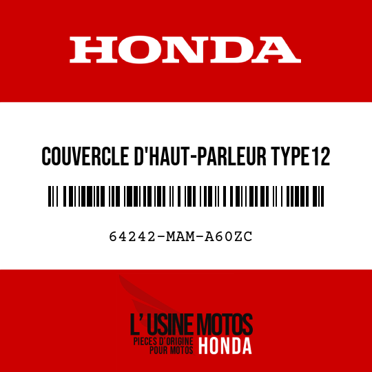 image de 64242-MAM-A60ZC COUVERCLE D'HAUT-PARLEUR TYPE12 