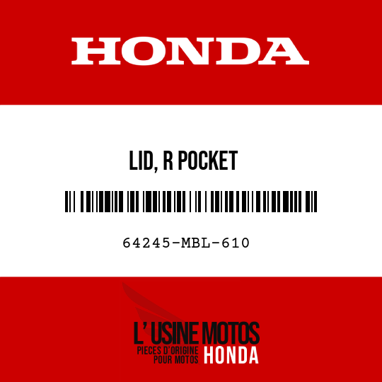 image de 64245-MBL-610 LID, R POCKET