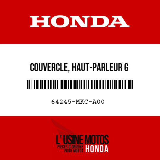 image de 64245-MKC-A00 COUVERCLE, HAUT-PARLEUR G