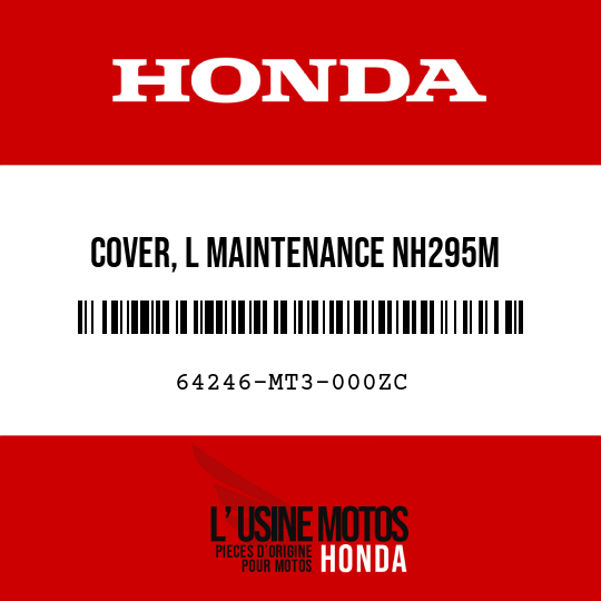 image de 64246-MT3-000ZC COVER, L MAINTENANCE NH295M  (NH295M SPARKLING SILVER METALLIC)