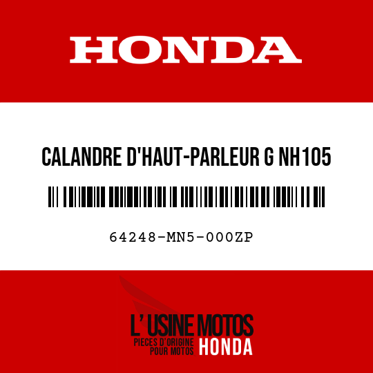 image de 64248-MN5-000ZP CALANDRE D'HAUT-PARLEUR G NH105 