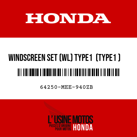 image de 64250-MEE-940ZB WINDSCREEN SET (WL) TYPE1  (TYPE1 )