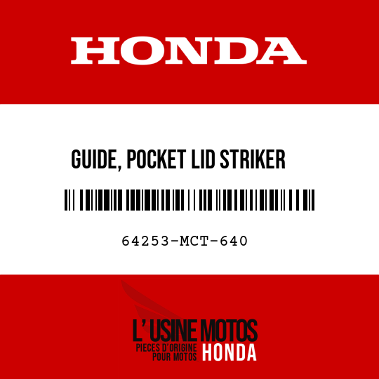 image de 64253-MCT-640 GUIDE, POCKET LID STRIKER