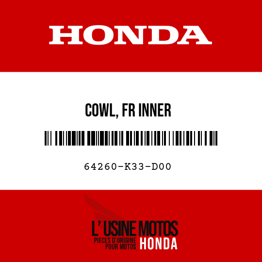 image de 64260-K33-D00 COWL, FR INNER