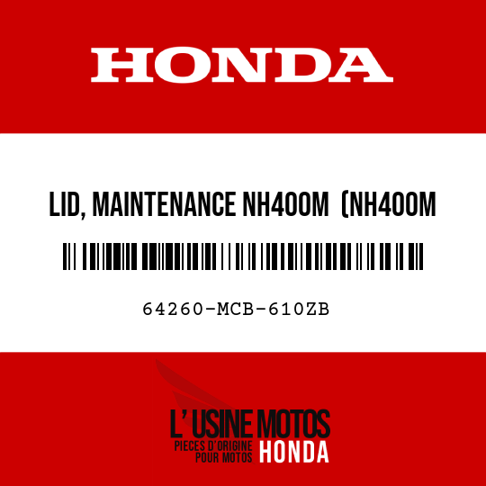 image de 64260-MCB-610ZB LID, MAINTENANCE NH400M  (NH400M CYNOS GRAY METALLIC)