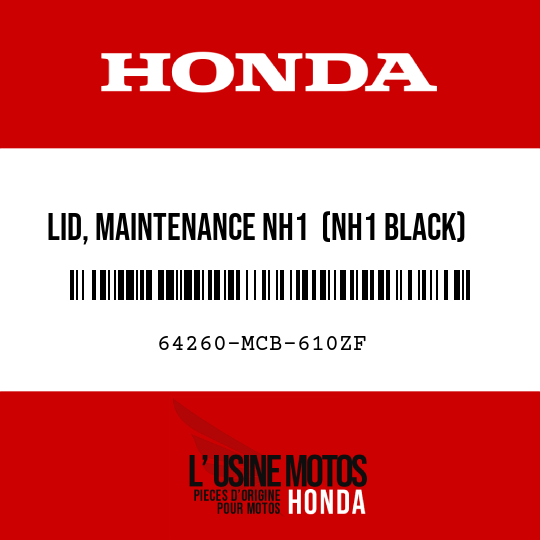 image de 64260-MCB-610ZF LID, MAINTENANCE NH1  (NH1 BLACK)