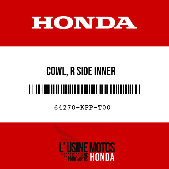image de 64270-KPP-T00 COWL, R SIDE INNER