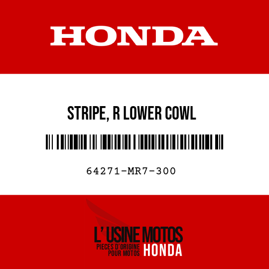image de 64271-MR7-300 STRIPE, R LOWER COWL
