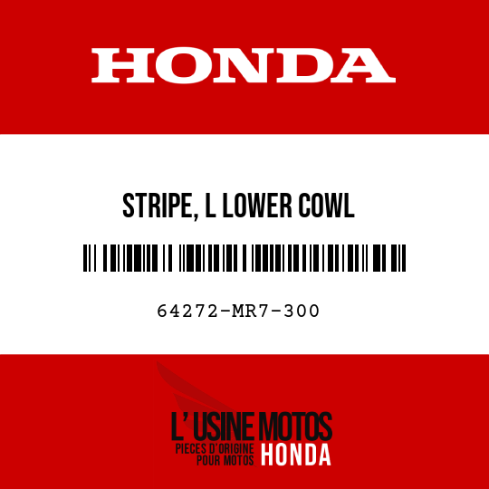 image de 64272-MR7-300 STRIPE, L LOWER COWL