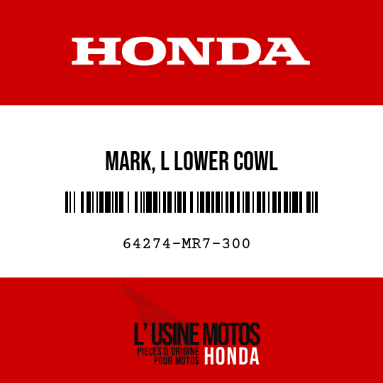 image de 64274-MR7-300 MARK, L LOWER COWL