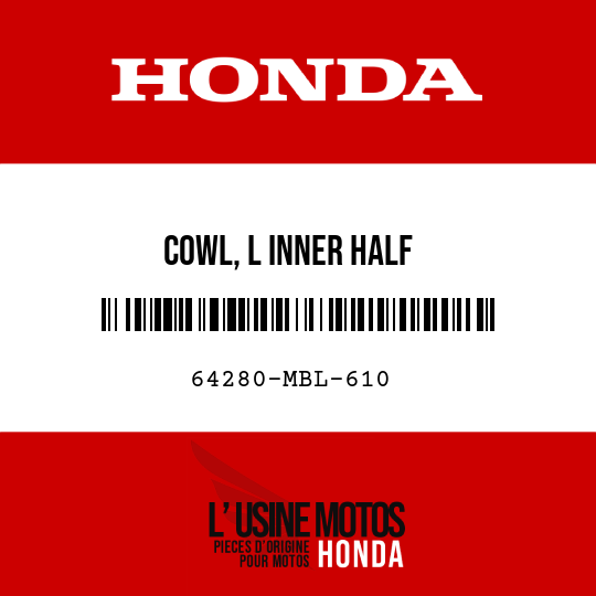 image de 64280-MBL-610 COWL, L INNER HALF