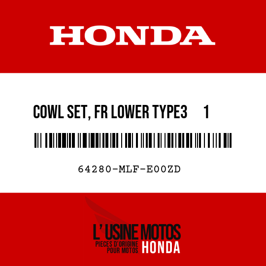 image de 64280-MLF-E00ZD COWL SET, FR LOWER TYPE3     1 (TYPE3     1 )