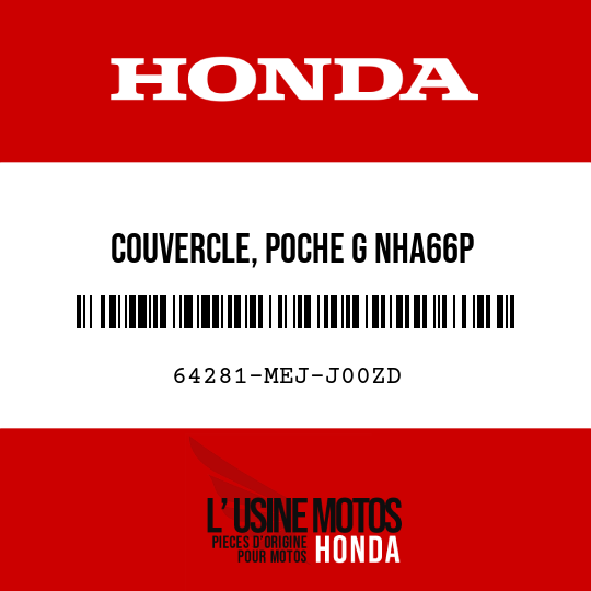 image de 64281-MEJ-J00ZD COUVERCLE, POCHE G NHA66P 