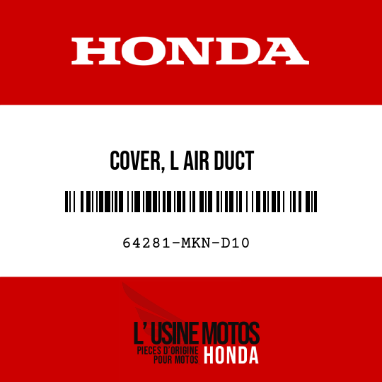 image de 64281-MKN-D10 COVER, L AIR DUCT