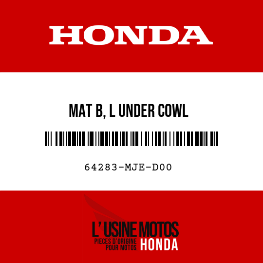 image de 64283-MJE-D00 MAT B, L UNDER COWL