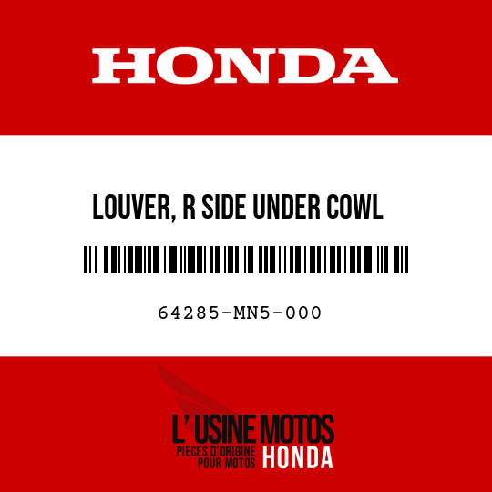 image de 64285-MN5-000 LOUVER, R SIDE UNDER COWL