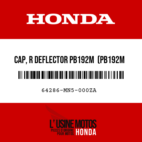 image de 64286-MN5-000ZA CAP, R DEFLECTOR PB192M  (PB192M DYNASTIC BLUE METALLIC)