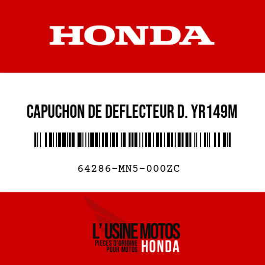 image de 64286-MN5-000ZC CAPUCHON DE DEFLECTEUR D. YR149M 