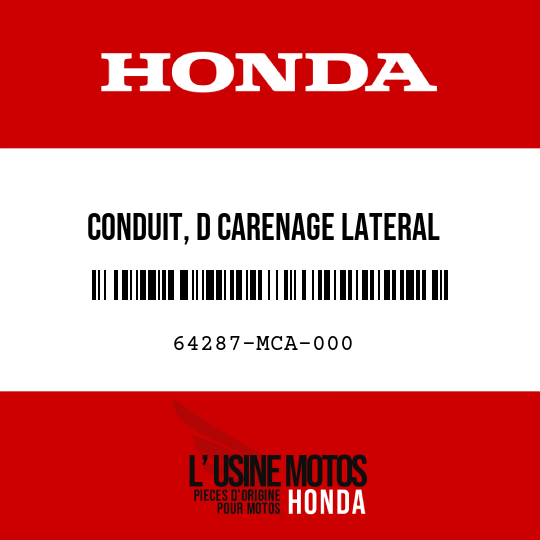 image de 64287-MCA-000 CONDUIT, D CARENAGE LATERAL
