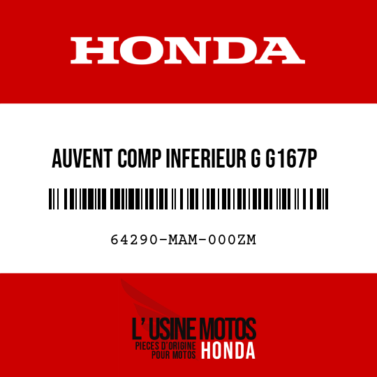 image de 64290-MAM-000ZM AUVENT COMP INFERIEUR G G167P 