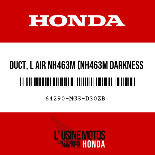image de 64290-MGS-D30ZB DUCT, L AIR NH463M (NH463M DARKNESS BLACK METALLIC)