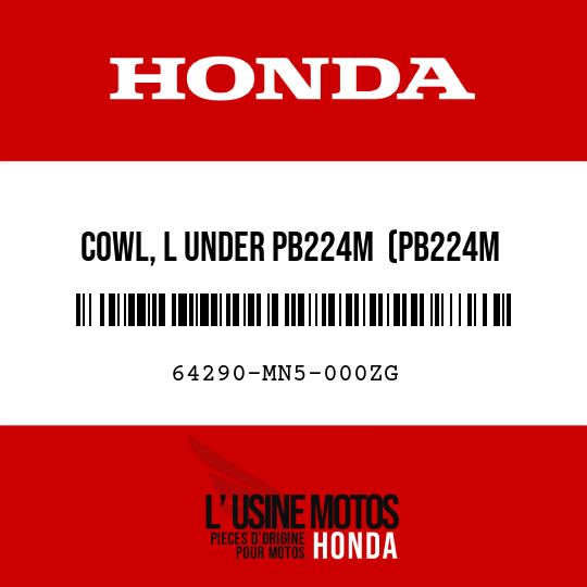 image de 64290-MN5-000ZG COWL, L UNDER PB224M  (PB224M CARMEL BLUE METALLIC)