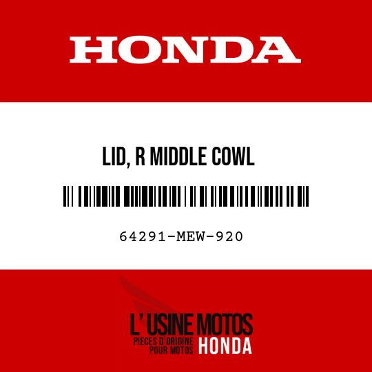 image de 64291-MEW-920 LID, R MIDDLE COWL