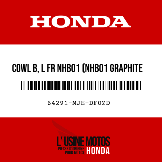 image de 64291-MJE-DF0ZD COWL B, L FR NHB01 (NHB01 GRAPHITE BLACK)