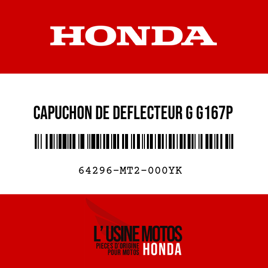 image de 64296-MT2-000YK CAPUCHON DE DEFLECTEUR G G167P 