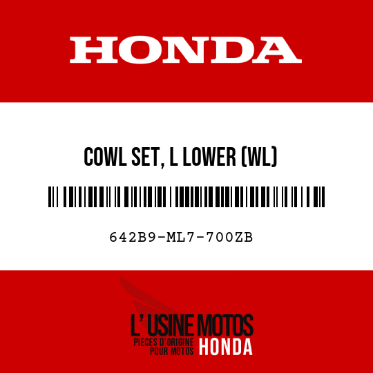 image de 642B9-ML7-700ZB COWL SET, L LOWER (WL) PB161CU/TYPE2  (PB161CU/TYPE2 CANDY WAVE BLUE-U/TYPE2)