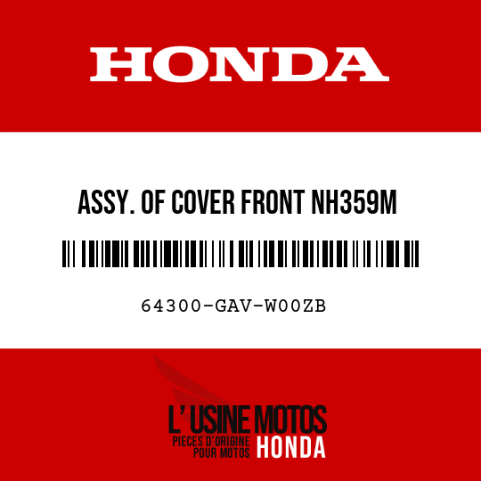 image de 64300-GAV-W00ZB ASSY. OF COVER FRONT NH359M