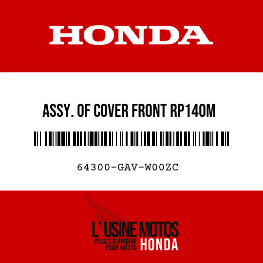 image de 64300-GAV-W00ZC ASSY. OF COVER FRONT RP140M